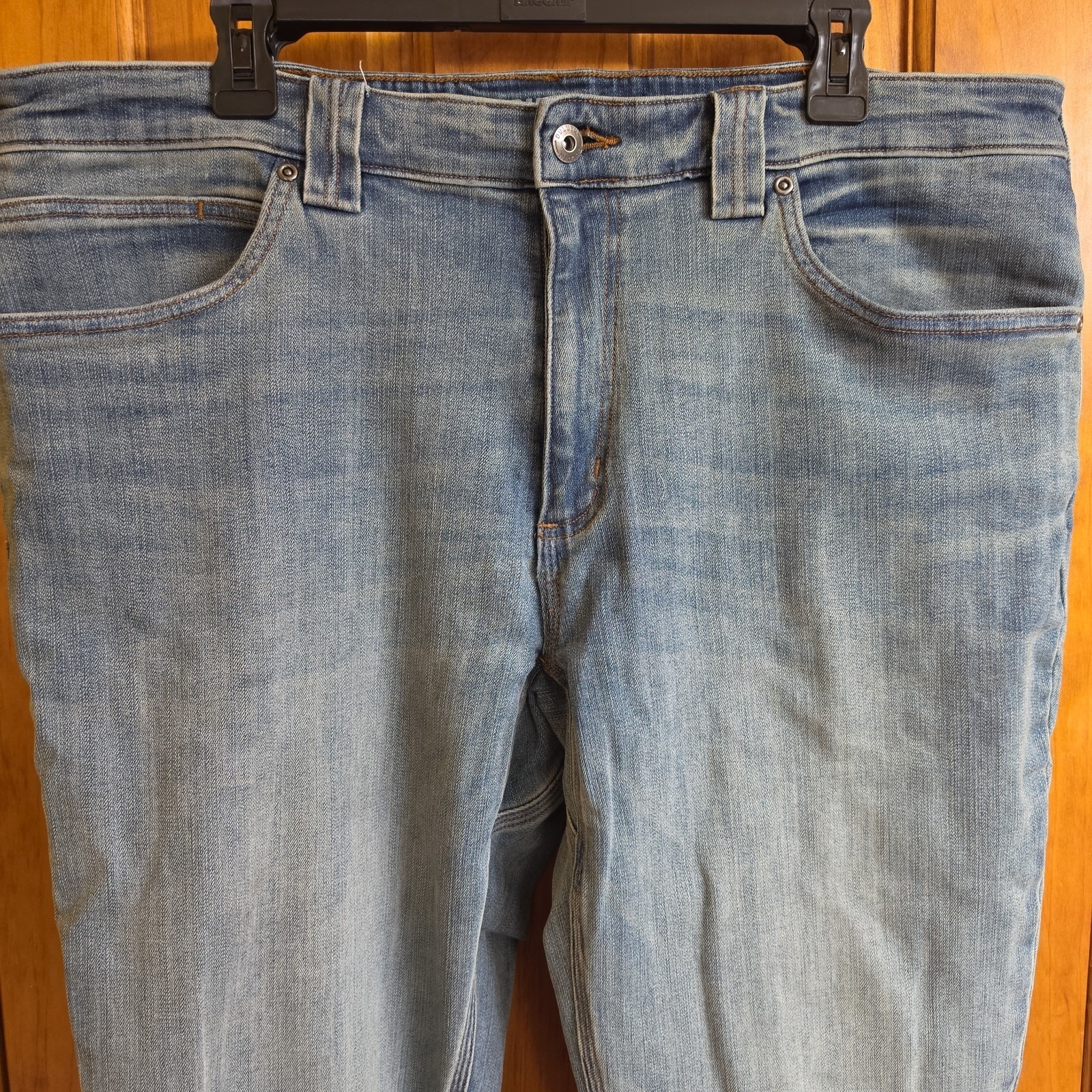 Duluth 38x30 Ballroom Double Flex Jeans Mens Blue Slim Fit Stretch Work Denim